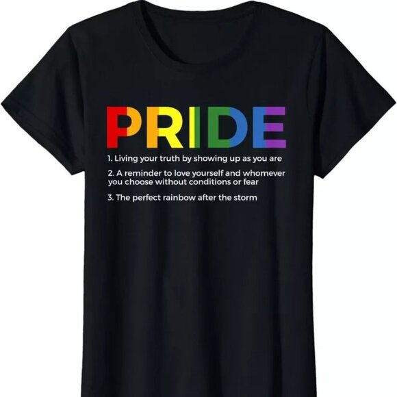 Pride Quote Definition Gay Pride Pride Month Ladies' Crewneck T-Shirt - Picture 1 of 3
